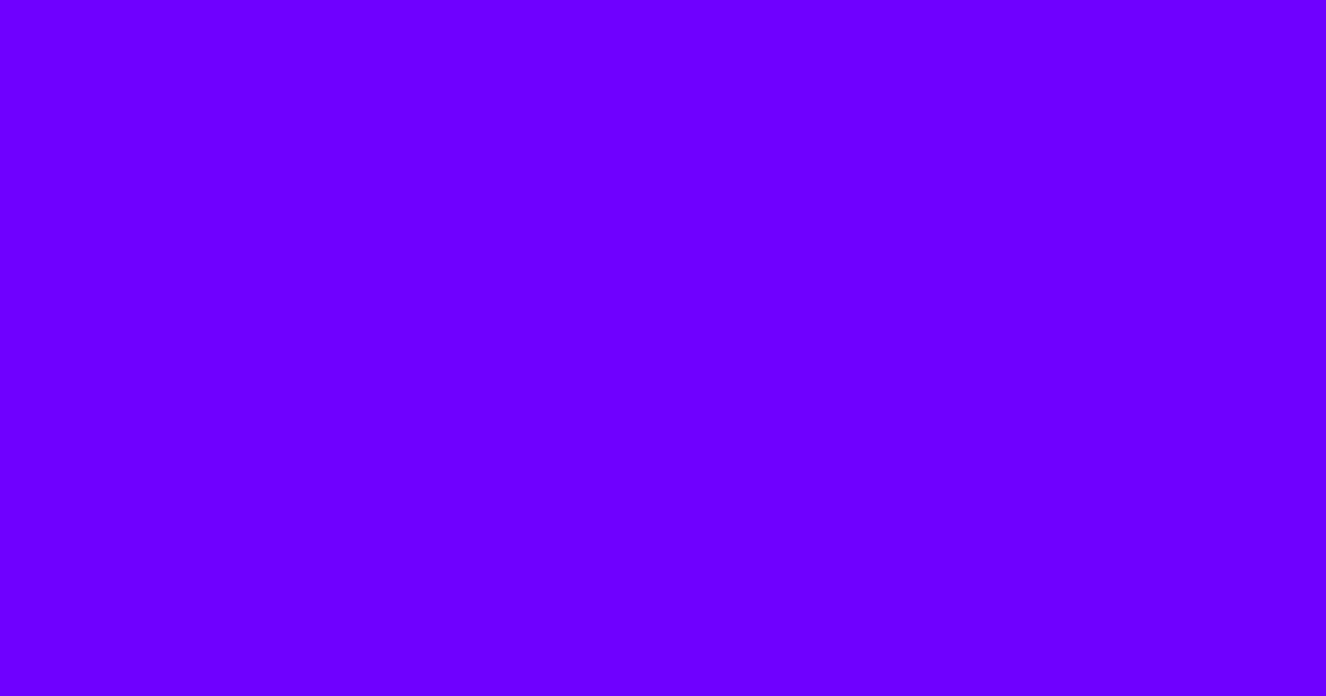 Electric Indigo color swatch #6F00FF